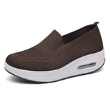 Spring Autumn Women's Swing Shoes Mesh Woman Loafers Flat Platforms Female Shoe Wedges Ladies Shoes Height Increasing
