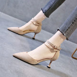 Breakj New Simple Sexy Nightclub Stiletto Shallow Mouth Pointed Out A Word With Single