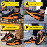 Shipping Work Safety Shoes Men Short Boots With Steel Toecap Anti Smashing Lightweight Sneaker Breathable All Season