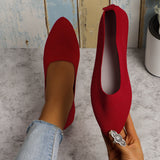 Breakj Large Size Spring And Autumn New Pointed Solid Color Leisure A Foot Pedal Single Shoe