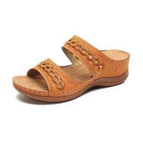 Breakj Size Thick Bottom Slippers Female Women Slippers Soft Bottom Car Suture Hollow Slippers