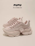 Patchwork Woman Vulcanize Shoes 2022 Autumn Platform Sneakers Breathable Mesh Ladies Footwear Casual Ladies