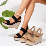 Breakj 2025 Summer Fish Mouth Fashion Thick Soles Tight Feet Comfortable Large Size Sandals