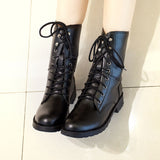 New Belted Martin Boots, Motorcycle Boots, Short Heels, Women's Army Boots, British Fashionable Handsome Couple