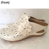 Women Slippers Summer Platform Hollow Outdoor Cool Garden Beach Shoes Woman Slip On Flip Flops Cozy Mules Zapatos