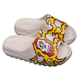 2021 Summer New Men's Slippers Thick-Soled Non-Slip Sandals Female Graffiti Casual Home Beach Slippers EVA Cartoon