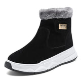 Winter Korean Snow Boots, Warm And Velveteen Men's Shoes, Short Boots, Men's Thick-Soled Cotton Shoes, Men's Cotton