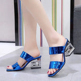 Spring And Summer New Style Thick Heels, One-Word Flip-Flops, Sandals, Slippers, Fashion Slippers, Korean Version Of Women's High