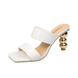 Summer New Fashion Sandals, High Heels, Slippers, Special-Shaped Gourd Heels, Large