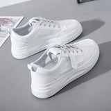 Breakj White Shoes Female 2024 Summer New Ins Korean Version Versatile Casual Hollow Out Mesh Breathable Bottom Women's Shoes