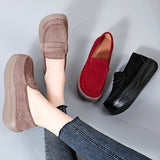 Breakj Autumn British Wind Women's Shoes Slope And Single Shoes Women's High Heel Soft Soles Thick-Soled Rocker Shoes