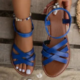 Breakj Size Summer 2023 New Shoes Fashion Flat Shoes Korean Version Sandals Roman Shoes Beach Shoes Women's