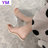 Summer High Heels Woman Shoes Sexy Ladies Footwear Sandals Party Transparency PVC Sandals Hot Sale Buckle Strap Zapatilla