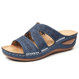 Women Sandals Shoes Mixed Color Comfy Orthopedic Ladies Summer Slides Retro Wedges New Luxury Designer Female