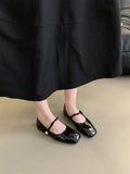 Round Head Shallow Mouth Single Shoes 2024 Autumn New Korean Version Of Retro Gentle Fairy Soft Flat Mary Jane