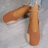 And Autumn 2025 New Flat-Hed Korean Version Of Single-Shoe Bean Shoes Round Head Pedal Soft Bottom Breathable Lazy Shoes