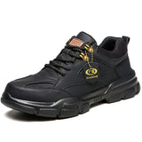 Boots Steel Toe Safety Shoes Work Boots Breathable Working Shoes Men Safety Boots Puncture-Proof Work Shoes Sneakers