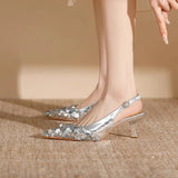 Minority High Heels Silver Baotou Sandals 2024 New Spring And Summer Slippers Fairy