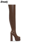 High Heeled Women Over The Knee High Boots Brand Design 2023 Winter Fashion Sexy Elegant Walking Comfy Women
