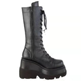 Boots Women Platform Shoes Booties Rain Combat Military Short Leather Black New Rock Punk Goth Lolita Clearance