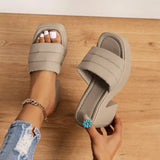Sandals And Slippers For Women's 2023 Summer New French Style Simple Casual Sandals With Thick