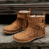 Breakj New Women's Autumn And Winter Martin Boots Large Belt Buckle Su Plain Bottom Short