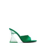 Breakj R 2023 New Transparent High Heel Summer Red Rubber Coarse Leather Mouth Casual High Heel High Heel