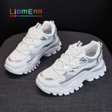 Chunky Sneakers Women Shoes High Platform White Casual Sport Shoes 2021 Spring Vulcanized Tennis Female basket