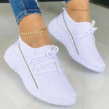 Women Sneakers Lace Up Sneakers For Women Soft Mesh Shoes Woman Sneakers Flat Comfortable Female Footwear Zapatos De