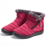 Short Boots Women Ankle Boots Cotton Fabric Femmes Bottes Plush Shoes Ladies Booties Waterproof Shoes Botas