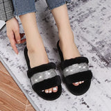 Women House Slippers Faux Fur Fashion Warm Shoes Woman Slip on Flats Female Slides Black Pink cozy home furry