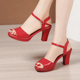 32-43 Sexy Peep Toe Ladies Summer Shoes For Dress Women Wedge Heel Sandals High Heel Woman 2022 New Female Platform