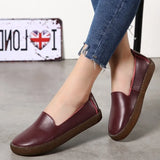 Women Shoes White Genuine Leather Shoes for Women Loafers Soft Mocassin Femme Oxford Shoes Slip on Casual Leather Flat