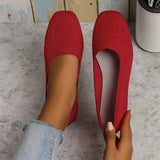 Breakj Fashion Large Size Spring And Autumn New Square Head Leisure Foot Pedal Single Shoe