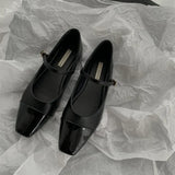 Women Pumps 2024 New Square Toe Women's Mary Jane Shoes Casual Buckle Strap Female Low Heels Dress Shoes Zapatos