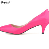 Classic Sexy Pointed Toes 5cm Low Med Kitten High Heels Women Pumps Shoes Spring Brand Design Dress Wedding