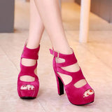 New Summer European and American Sexy Super High Heel Women Shoes Black Rome Black Women
