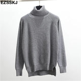 casual thick Autumn Winter turtleneck oversize Sweater Pullover Women warm chic female loose Knitted Basic Sweaters