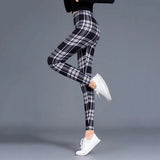 Push Up Leggins Mujer Stripe Printed Leggings Women Dot Mid Waist Polyester Fitness