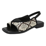 Breakj Sandals Women 2025 Summer New Large-Size Sandwich Toes Behind The Empty Fashion Thick Heel Low-Heeled Sandals