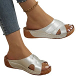 Breakj Women's Slope And Slippers 2025 Summer New Large-Size Casual Slippers Women's Thick Soles Light Cool Drag Women's