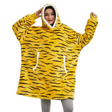 Blanket Men Women Giant Oversize Hoodie Sweatshirt Sweat Hooded Winter Bathrobe Blanket Sherpa Fleece