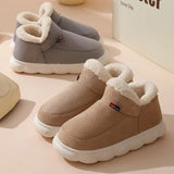 Home Men Cotton Slippers Winter New Casual Warm Plush Shoes Men Women Comfort Non Slip Platform Snow Boots Botas