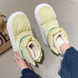 Women's Snow Boots 2023 Warm Down Female Winter Shoes Mixed Color Outdoor Ankle Boots for Women Plush Design Casual