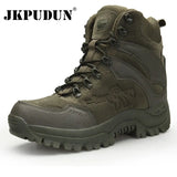 Tactical Military Combat Boots Men Genuine Leather US Army Hunting Trekking Camping Mountaineering Winter Work Shoes