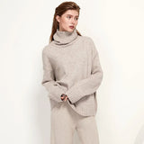 Women Autumn Winter Knitted Turtleneck Cashmere Sweater Female Spring Autumn Pullover Jumper Sweaters Casual Loose