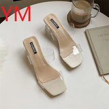 Sexy HOT Clear High Heels Slippers Women Sandals Summer Shoes Woman Transparent High Pumps Wedding Jelly Buty Damskie