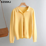 autumn short knit cardigans Women casual loose Square collar button sweater Cardigans Outwear female basic jacket