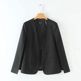 Sale Women Split Design Cloak Suit Coat Office Lady Black White Jacket Fashion Streetwear Casual Loose Outerwear Tops