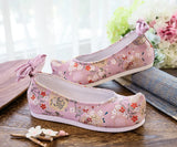 Breakj Shoes, Hanfu Shoes, Brocade Pomegranate Flower Jacquard, Ancient Women's Single